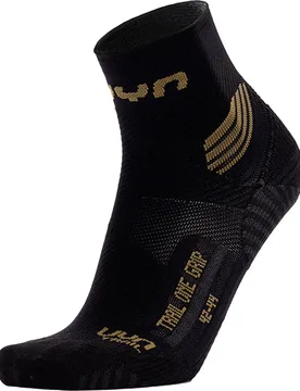 Run Trail One Grip Socks Black / Olive UK 3-3.5 Women - Uyn - FashionsVida