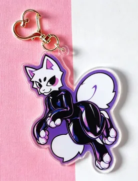 Latex Kitty Anthro Furry Acrylic Keychain Cute White Cat Fursona Charm Bag Pendant Cartoon Animal Collectible Gift For Fans - Aliexpress - FashionsVida