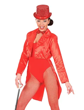 Satin-Frack für Damen Showgirl rot - female - Widmann - FashionsVida