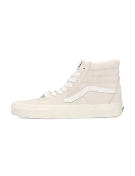 Scarpa Alta Uomo Sk8-hi Pig Suede Blanc De Blanc - Vans - FashionsVida
