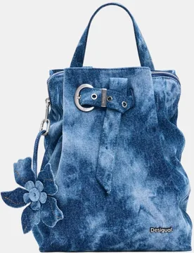 Mochila pequeña denim con efecto lavado - Desigual - FashionsVida