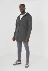 Mens Khaki 'Nik' Zip Through Mac - Size Medium