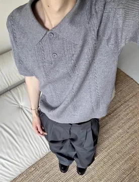 Polo Sweater Short-sleeved Men's Summer Thin High-end Old Money Style T-shirt Cleanfit Half-sleeve - Aliexpress - FashionsVida