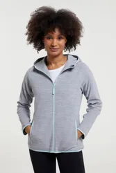 Lleyn Melange II Womens Fleece Hoodie - Grey - Grey - Size: 6