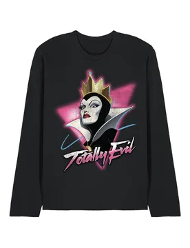 Unisex Snow White Evil Queen Totally Evil Long Sleeve T-Shirt, Black Size: Small - Black - Size: S - Disney - FashionsVida