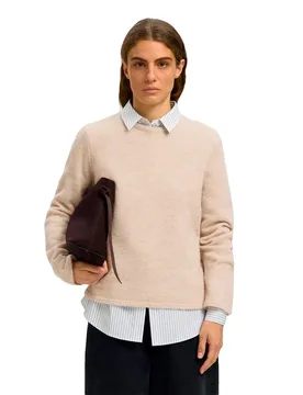 Pull Lulu New Birch / Melange XL - Selected - FashionsVida