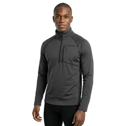 T-shirt à Manches Longues Avec Demi-zip Kody Deep Grey 2XL