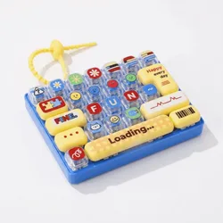 Key Decompression Button Cute Design Transparent Dual-Tone Mini Keyboard Pendant Simulation Keyboard Keyboard Keychain