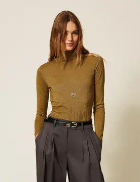 Twinset Pull col montant avec lurex - TWINSET - FashionsVida