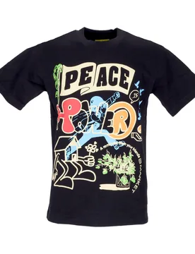 Maglietta Uomo Peace and Power Tee Black - MARKET - FashionsVida