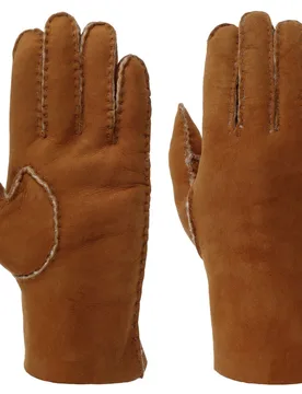 Donnel Leather Gloves by - light brown - Female - Size: 7 1/2 HS - Caridei - FashionsVida