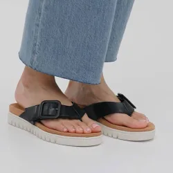 Women's Uptown Marin Thong Sandals in Black Size: 5.5 - Black - Size: 5.5