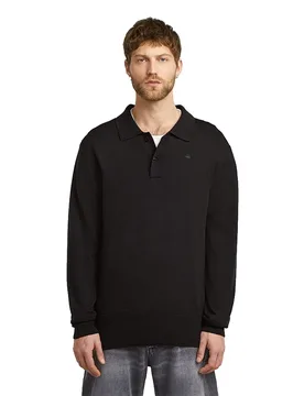 Polo à Manches Longues Premium Core Dunda Dark Black XS - G-Star - FashionsVida