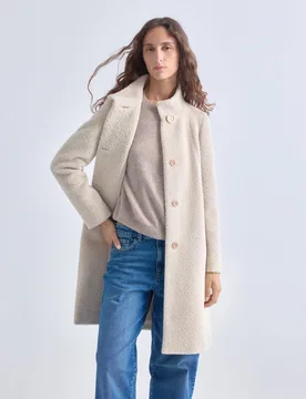 Abrigo 3-4 de mujer Icons largo 95 cm. con cuello alto - Cinzia Rocca - FashionsVida