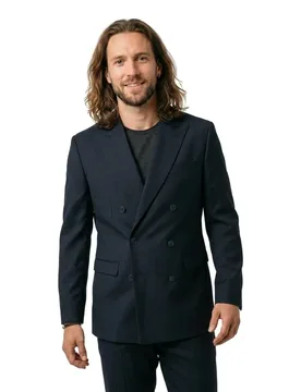 Blazer Reg-neil Dark Navy / Check 50 - Selected - FashionsVida