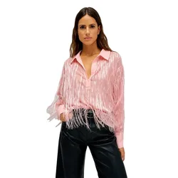 Blusa A Maniche Lunghe 21011102 Light Pink S