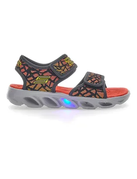 Sandali Hypno Splash Sun Sonic Neri e Arancio 34 - Skechers - FashionsVida