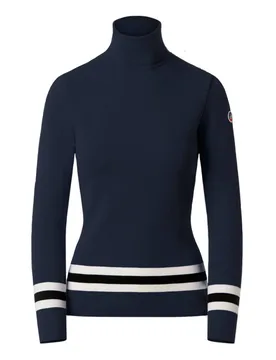 Pull col roulé - Judith Marin - Taille L - Navy - Fusalp - FashionsVida