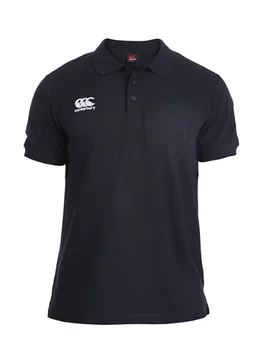 Mens Waimak Polo Shirt (Black) - Size Large - Canterbury - FashionsVida