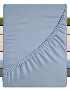HONEYMOON 1 pieza Sábana ajustada de unicolor, tela de 100% poliéster, tacto ligero como una nube, funda de colchón con banda elástica alrededor, - Shein - FashionsVida