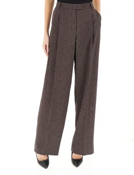 Pantalone con pinces MARRONE 40 - Patrizia pepe - FashionsVida