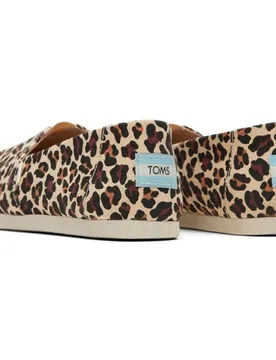 Alpargatas planas de mujer en lona con estampado de leopardo - TOMS - FashionsVida