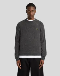 Men's Lambswool Blend Crew Neck Jumper in Charcoal Marl