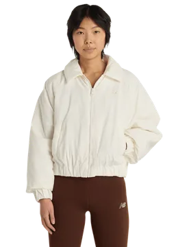 Woven Bomber Jacket Women Jackets - Grey - Size L - Nylon - Grey - Size: Large - New Balance - FashionsVida