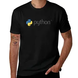 Official Python Logo Programming Language T-Shirt Large Size Basic Casual T-Shirt