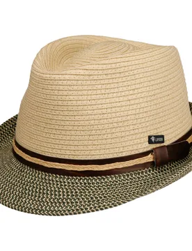Montenovo Trilby Straw Hat by - beige-green - Size: M (56-57 cm) - Lipodo - FashionsVida