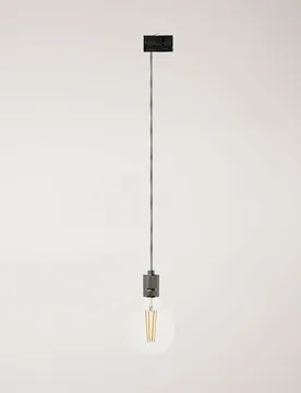 Cables Lampe Suspendue Knurled Track Stucchi Satin Titanium One Size - Creative - FashionsVida
