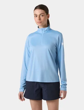 Women's Tech Half-Zip Blue M - Bright Blue - Female - Helly Hansen - FashionsVida