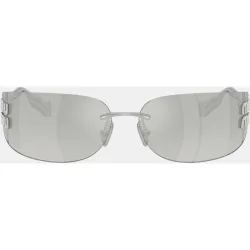 Gafas de sol MU A51S de mujer rectangular en metal con lente degradada