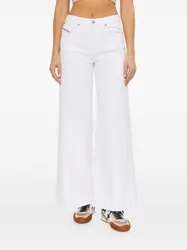 Jeans gamba ampia donna bianco