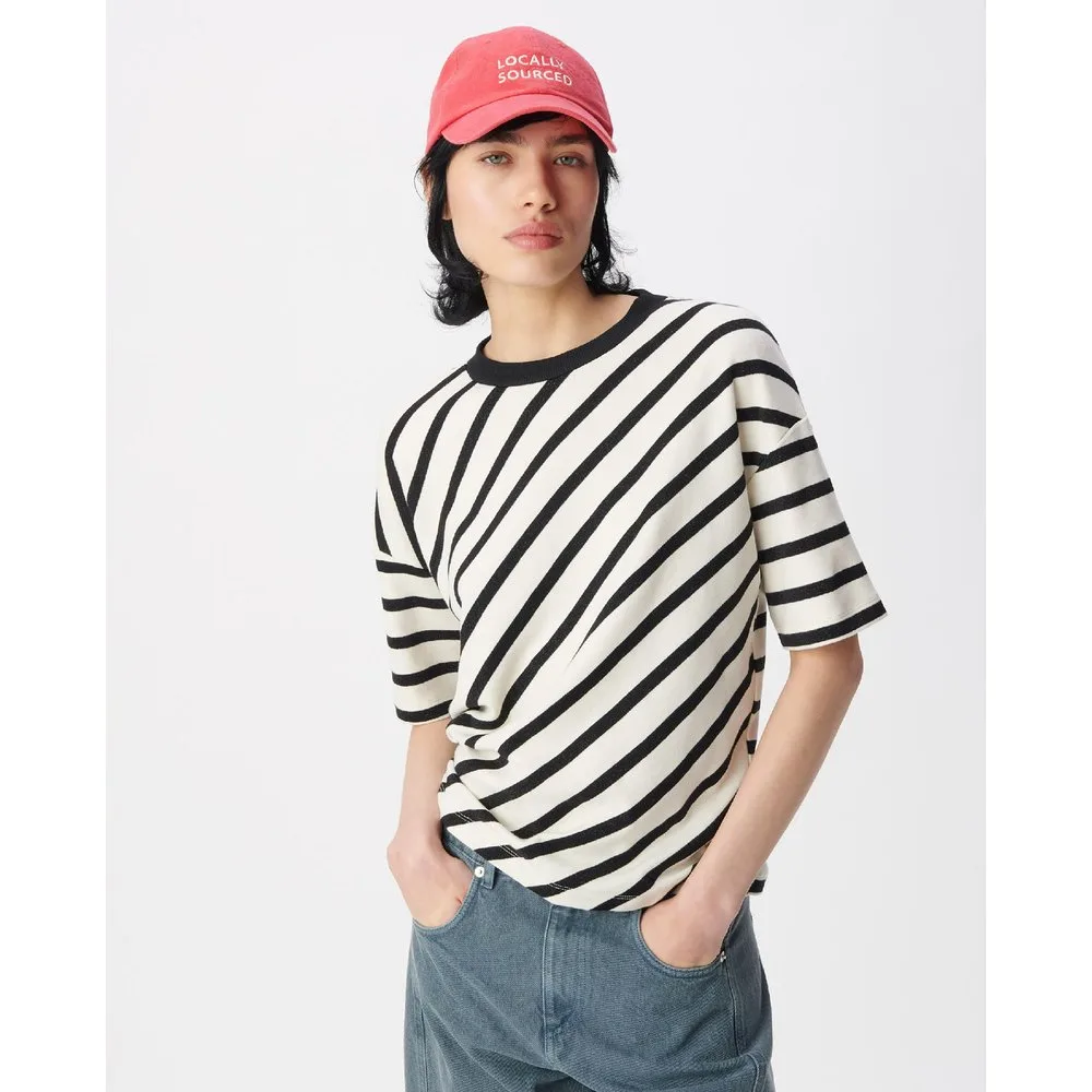 Camiseta de mujer con estampado de rayas de lurex - IKKS - FashionsVida