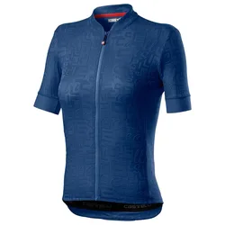 Maglia A Maniche Corte Promessa Jacquard Agata Blue