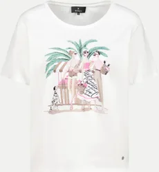 T-Shirt mit Frauen-Zeichnung Weiß 42