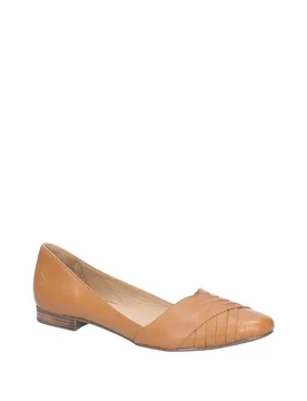 Women's 'Marley Ballerina' Leather Ballerina Shoes in Tan Size: 8 - Tan - Size: 8 - Hush puppies - FashionsVida