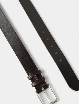 Cinturón de hombre de piel con trabilla de monograma - Hackett - FashionsVida