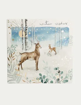 Christmas Deer Gift Card No Colour - M&S - FashionsVida