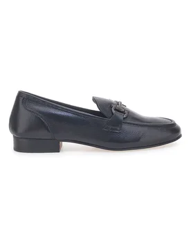 Mocassini Neri con Morsetto Made in Italy in Vera Pelle A600102 39 - PITTARELLO GLAM - FashionsVida