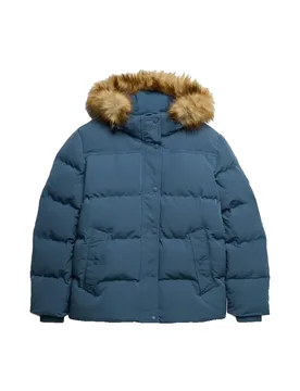 Giacca Trapuntata Everest 5 Baffle Dry Slate Blue L - Superdry - FashionsVida
