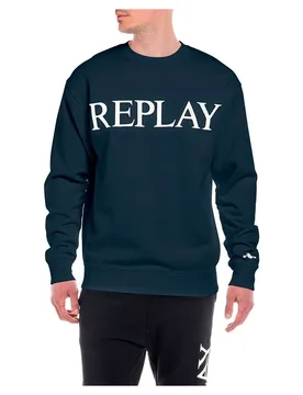 Felpa M6527.000.22890p Blue L - Replay - FashionsVida