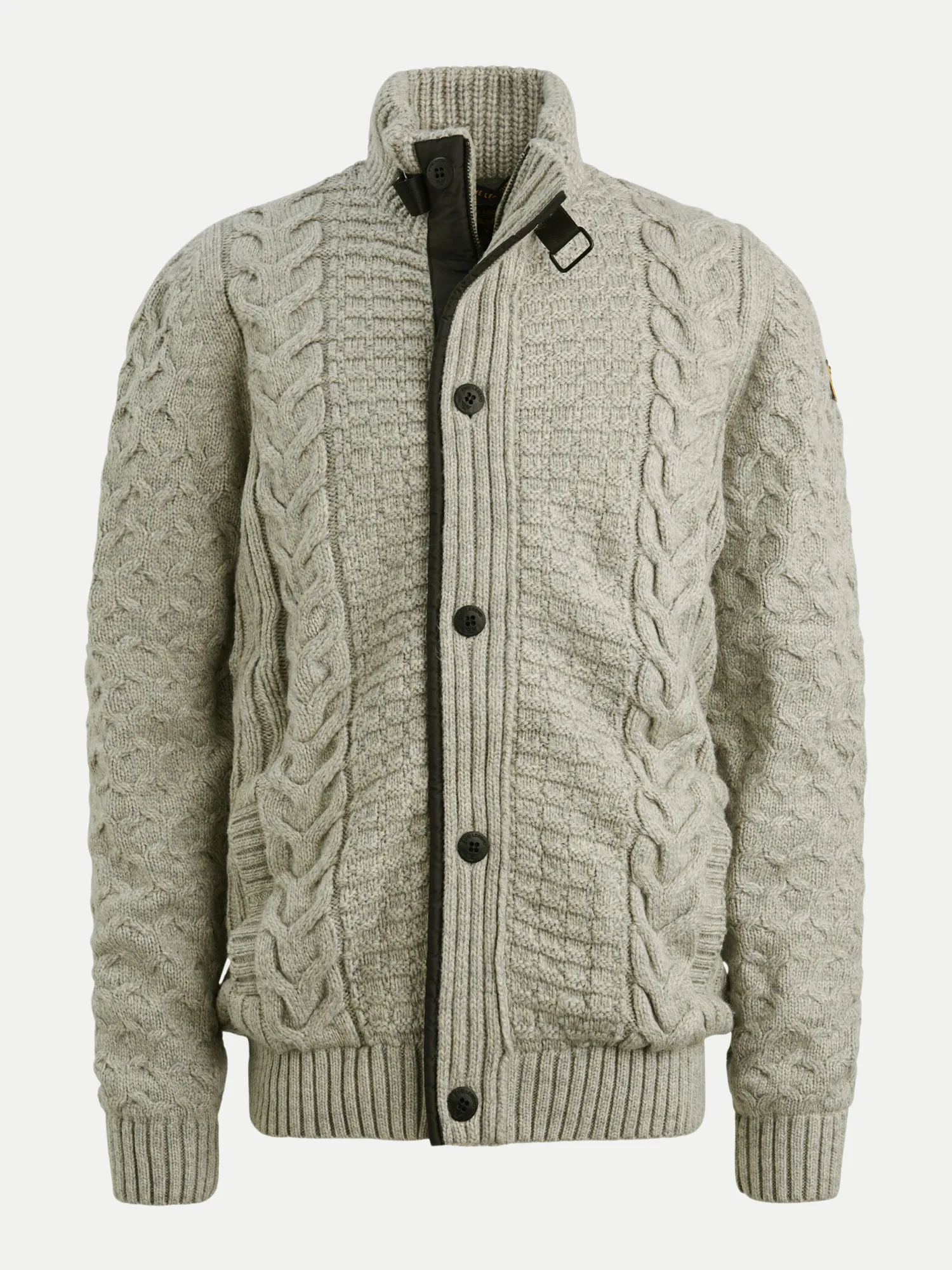 Cardigan mit Strickmuster Grau L - PME Legend - FashionsVida