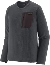 Schnell trocknendes Fleece mit Waffelmuster und Reißverschluss – Herren – M's R1 Air Crew Smolder Blue M's R1 Air Crew