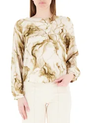 Blusa maniche lunghe SABBIA M