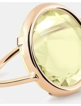 Anillo Midnght de oro y piedra amarilla - Ginette NY - FashionsVida