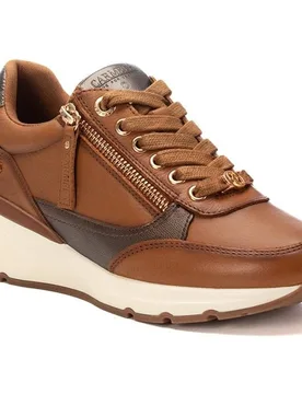 Zapatilla de mujer de piel con cordones - Carmela - FashionsVida