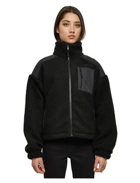 Giacca Sherpa Mix Black M - Urban classics - FashionsVida