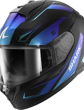 Casco Moto Integrale RIDILL 2 MEKARIUM Mat Nero Blu taglia XS - Shark - FashionsVida